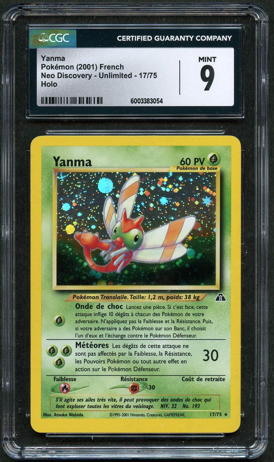 CGC 9 Yanma - Neo Discovery FRENCH - [Yanma]