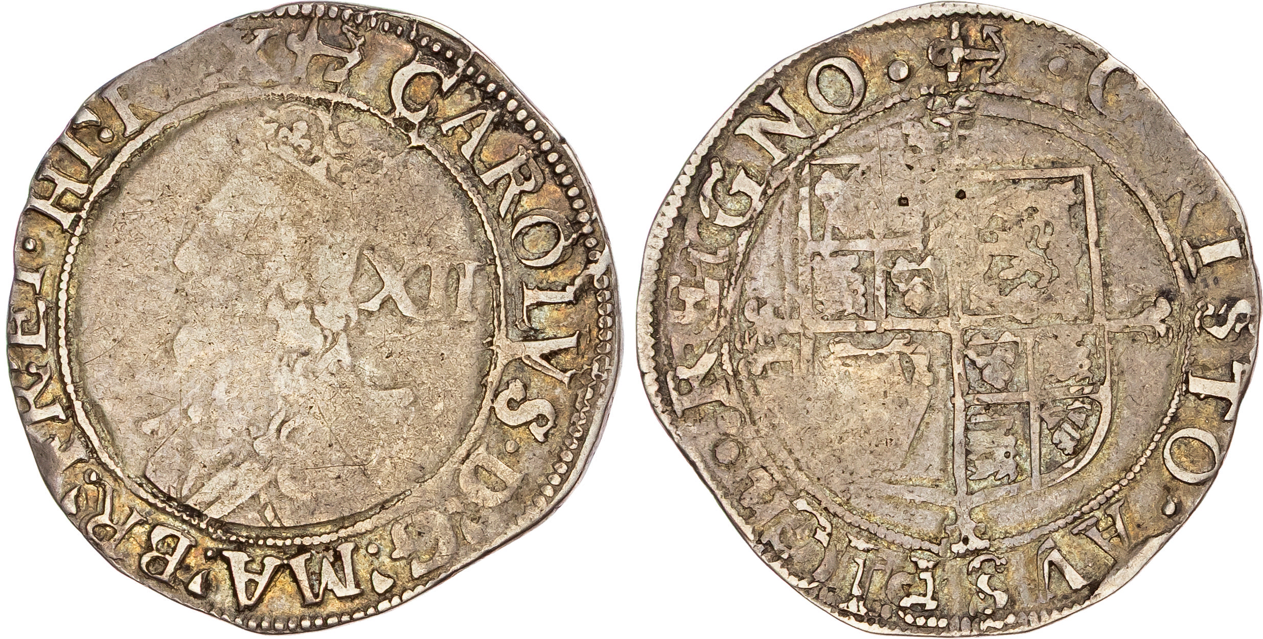 Charles I (1625-1649), AR Shilling, Group E, type 4.1, Tower mint (under King), mm. anchor (1638-9).