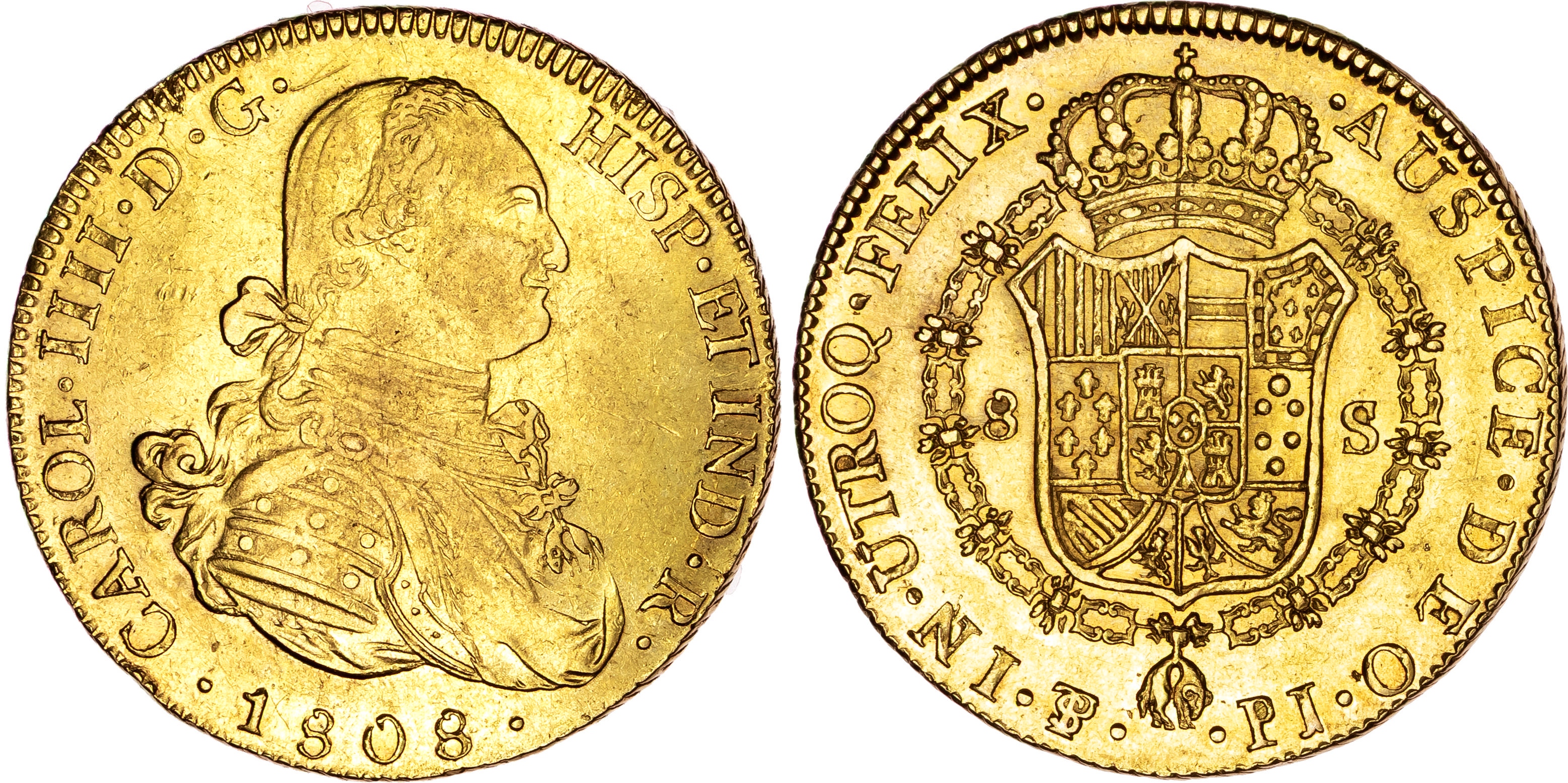 Bolivia, Charles IV (1788-1808), gold 8 Escudos, 1808