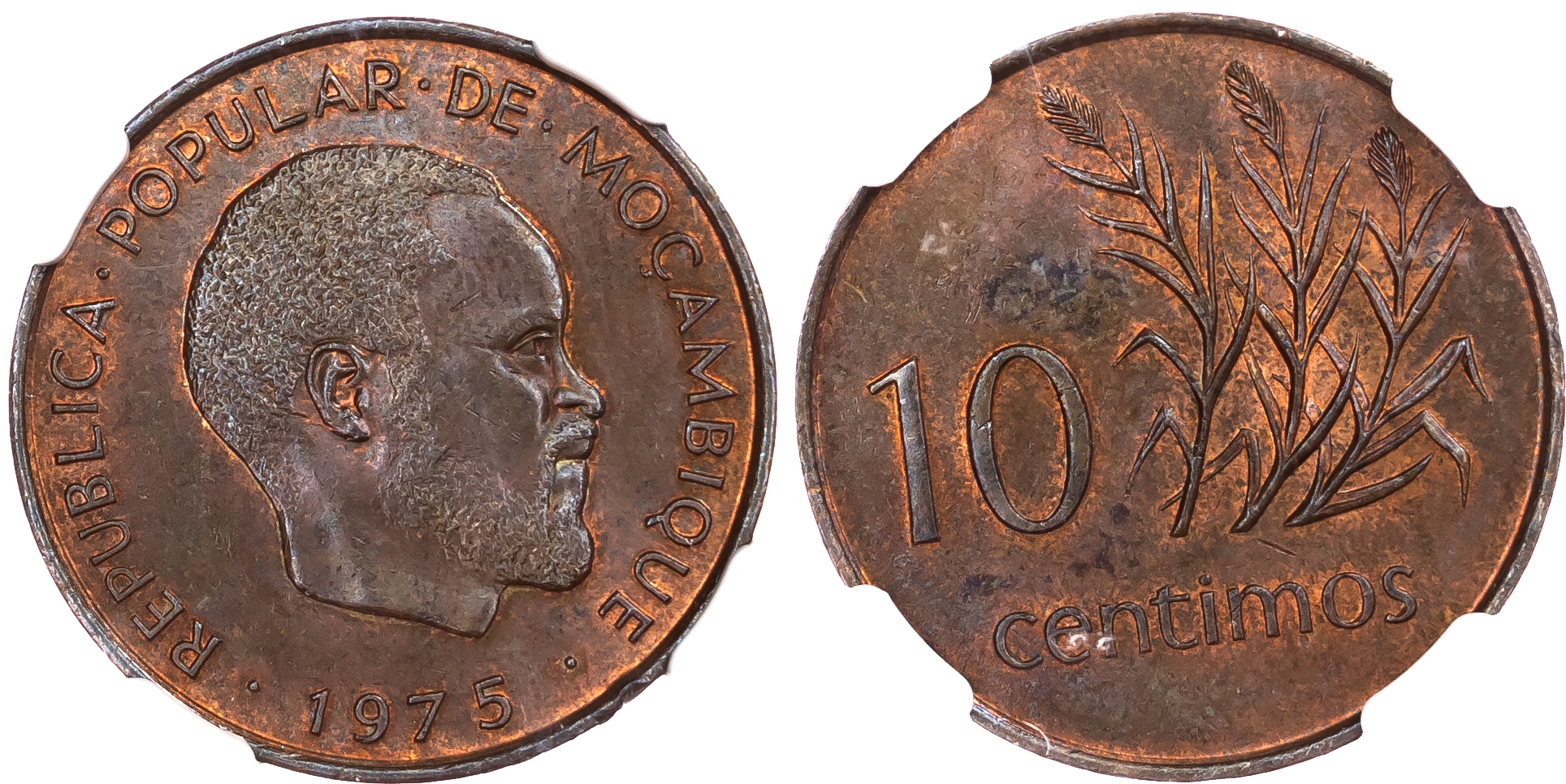 Mozambique, CU 10 Centimos. 1975.