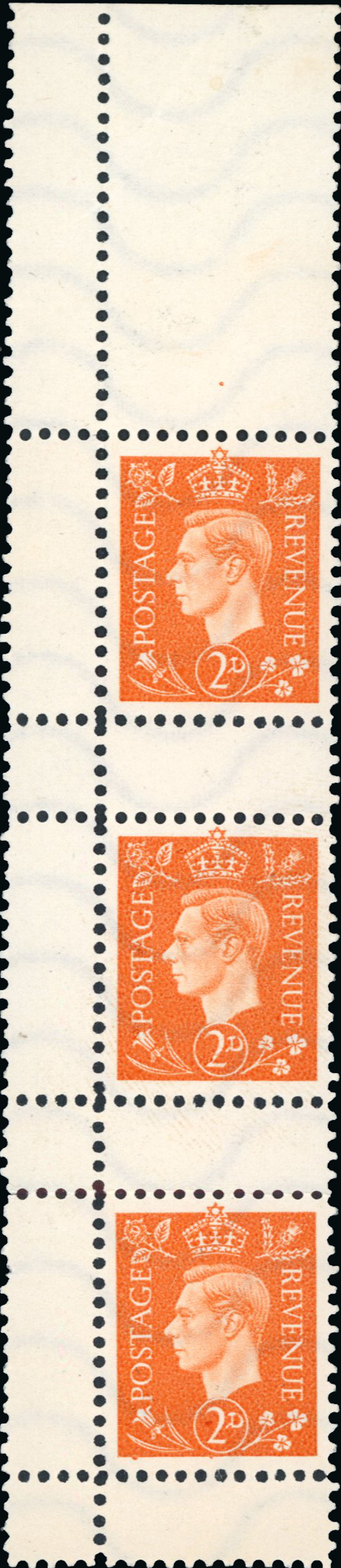 German Propaganda Forgeries; 1937 definitive strips unused