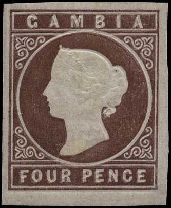 1869-72 no watermark 4d pale brown, good to...