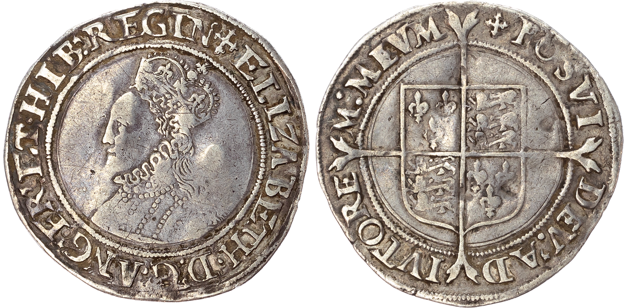 Elizabeth I (1558-1603), second issue, Shilling, S2555A, mm. cross crosslet (1560-61)