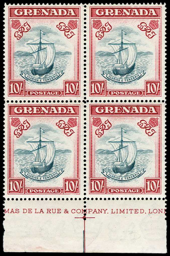 1938-50 10s slate-blue and carmine lake,...