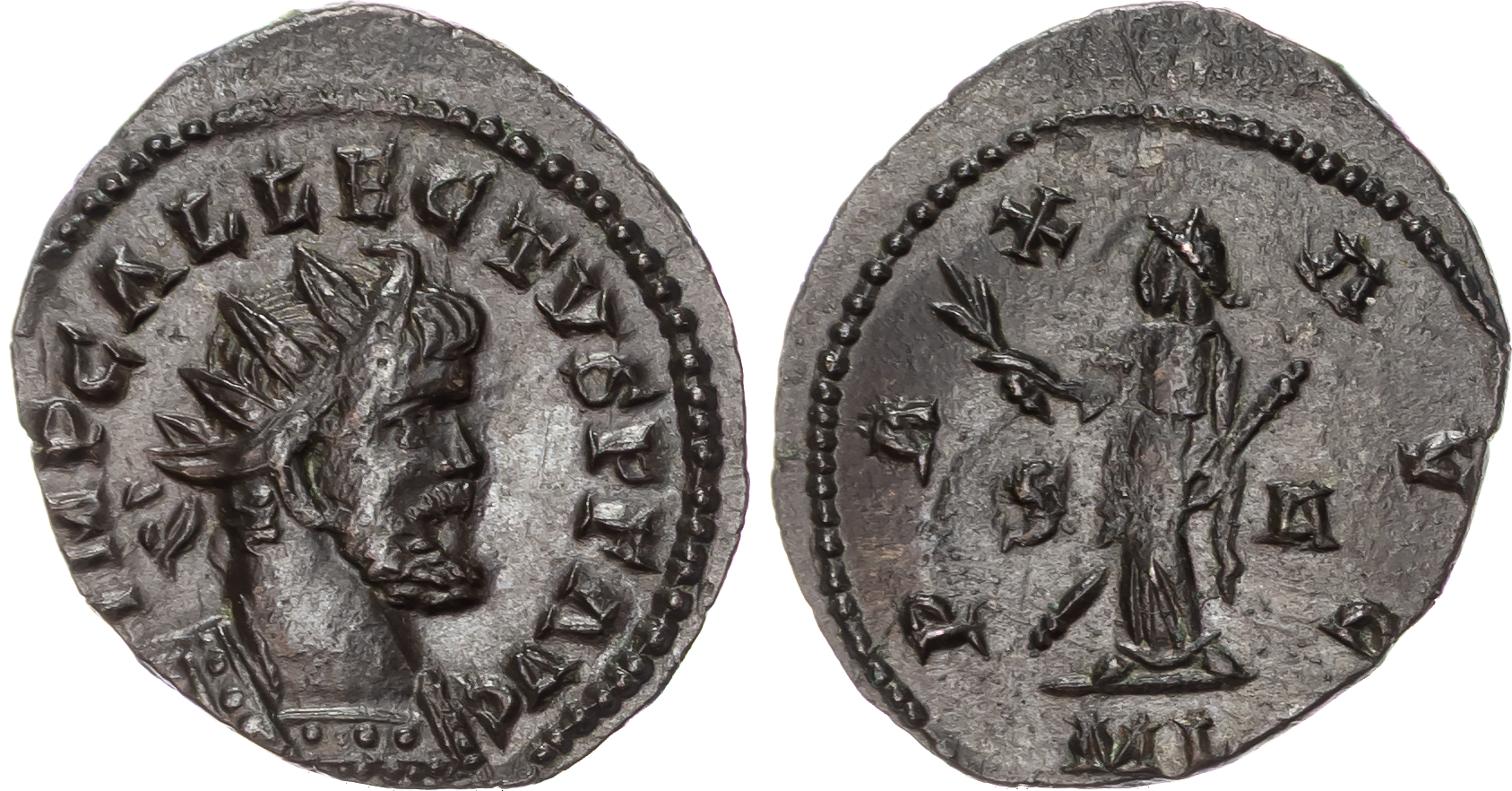 Allectus (AD 293-296) AE Antoninianus, London, 2.99g. 