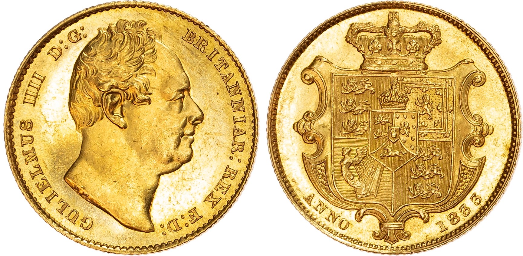 1833 William IV Sovereign MS62