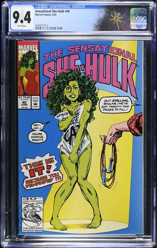 †Sensational She-Hulk #40 (Marvel Comics, 1992) CGC 9.4 - Controversial issue