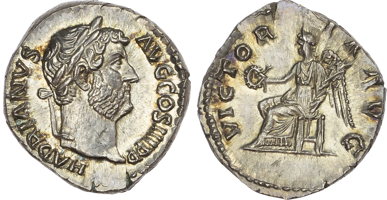 Hadrian (AD 117-138) AR Denarius, Rome, AD 136, 3.34g. 
