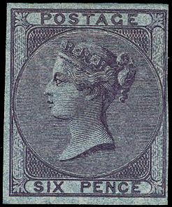 1856 6d deep lilac (Wmk. Emblems)