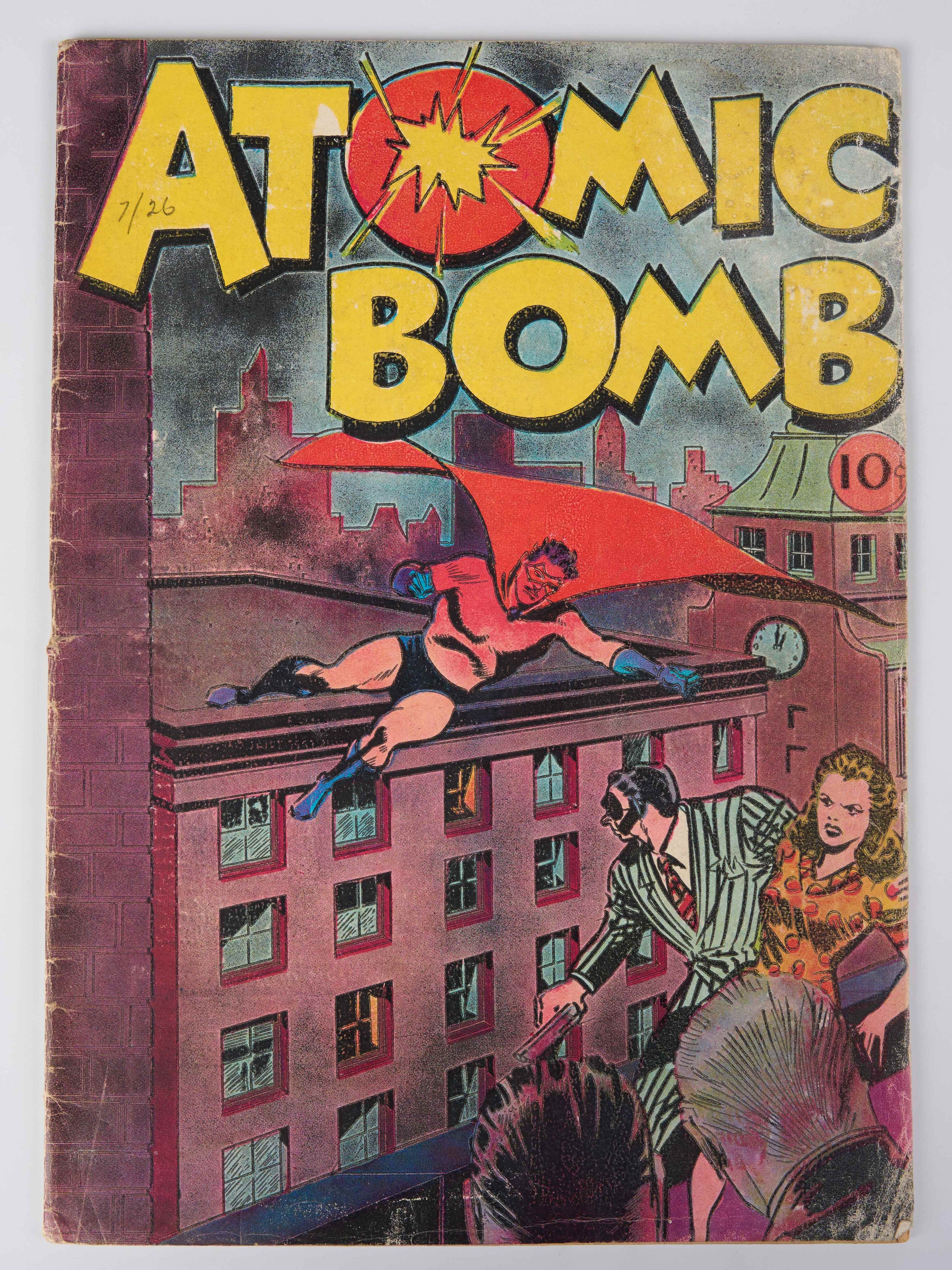 Atomic Bomb Comics #1 Captain Wizard Cover (Jay Burtis, 1946)