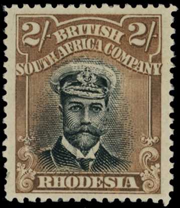 1913-7 2/- Head Die II, perf 14. Fine large...