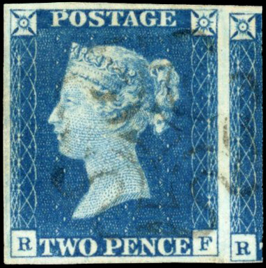 GB SG 5 1840 2d blue Plate 2 RF used