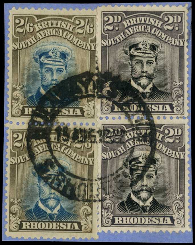 1918-21 2/6d Head Die IIIB, perf 14, toned...