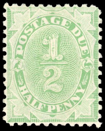 AUSTRALIA: 1902-04 ½d emerald-green or dull green, perf 11, wmk inverted as normal, mint