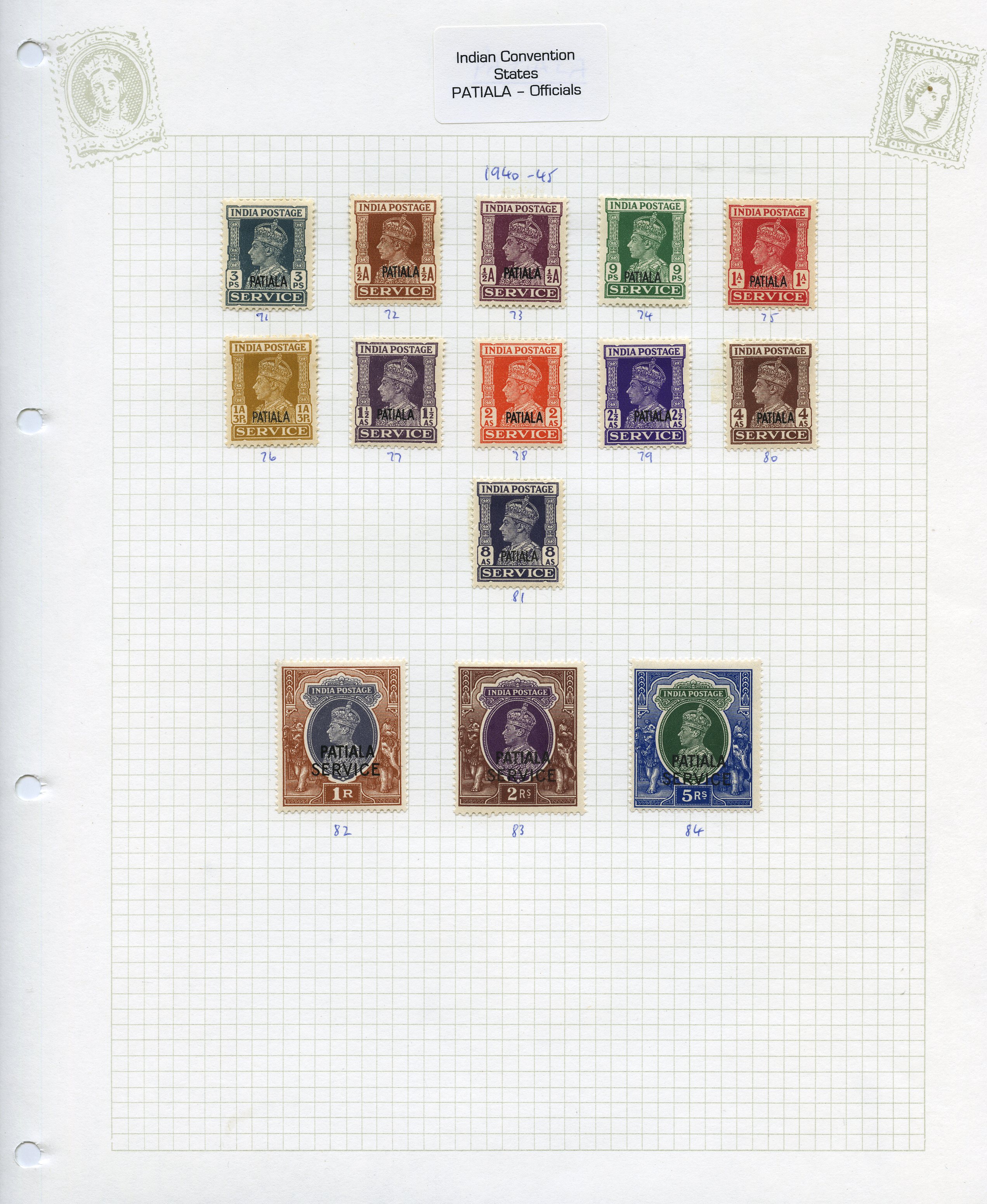 1884-1945 mint collection on pages with some...