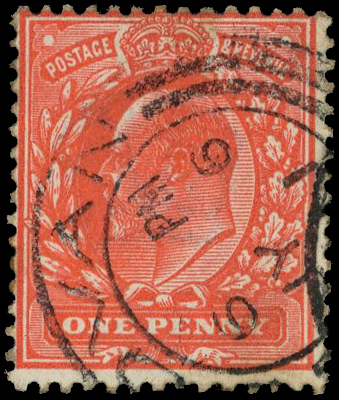 1911 Harrison 1d aniline pink fine used, a lovely example