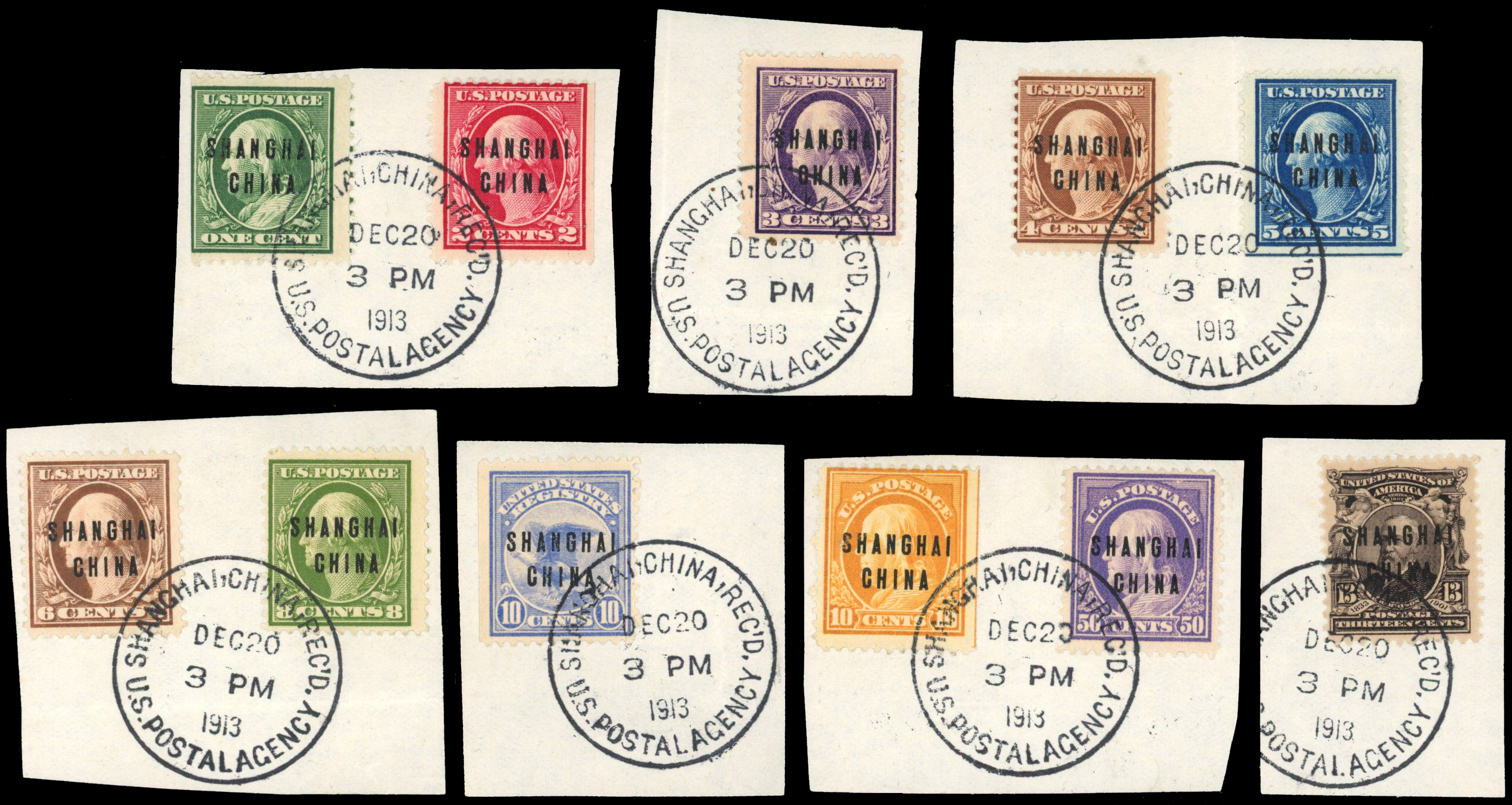 CHINA United States Agency 1913 unofficial overprints