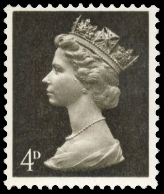 GB: 1967-70 4d deep olive-brown, gum Arabic, two phosphor bands, head B, mint unmounted