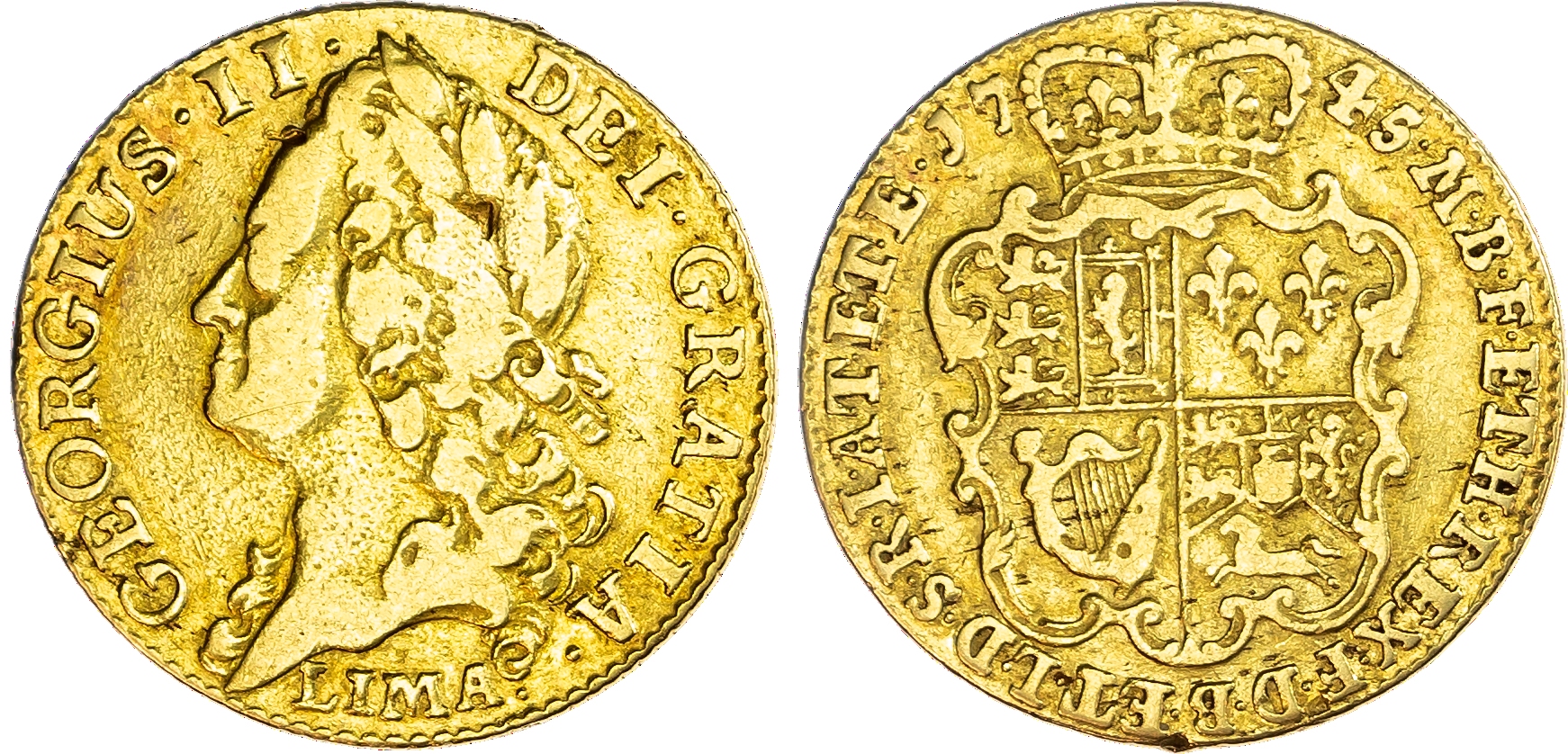 George II (1727-60), Guinea, 1745 lima.
