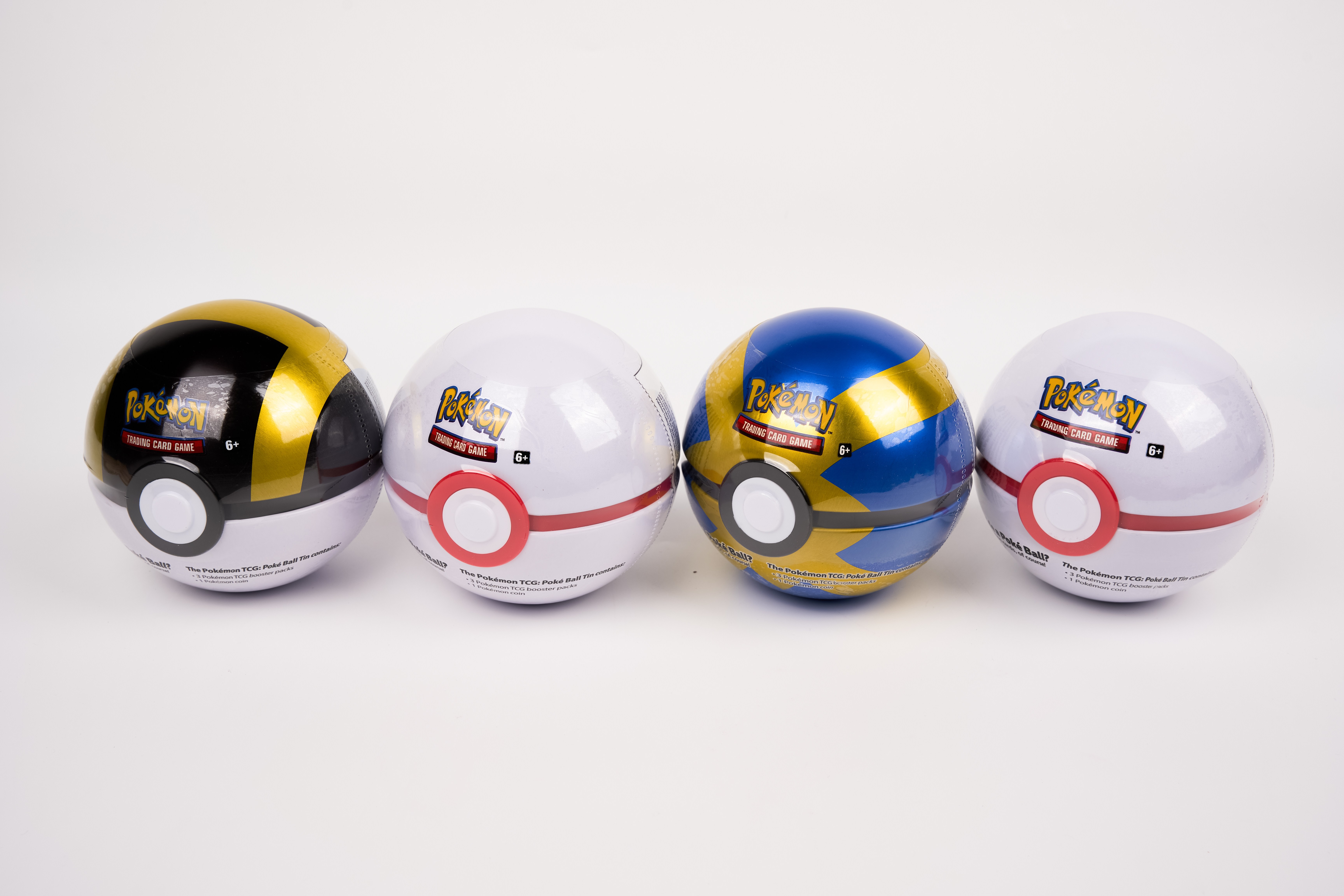 x4 PokéBall Tins - x2 Premier Ball, Ultra Ball, Quick Ball