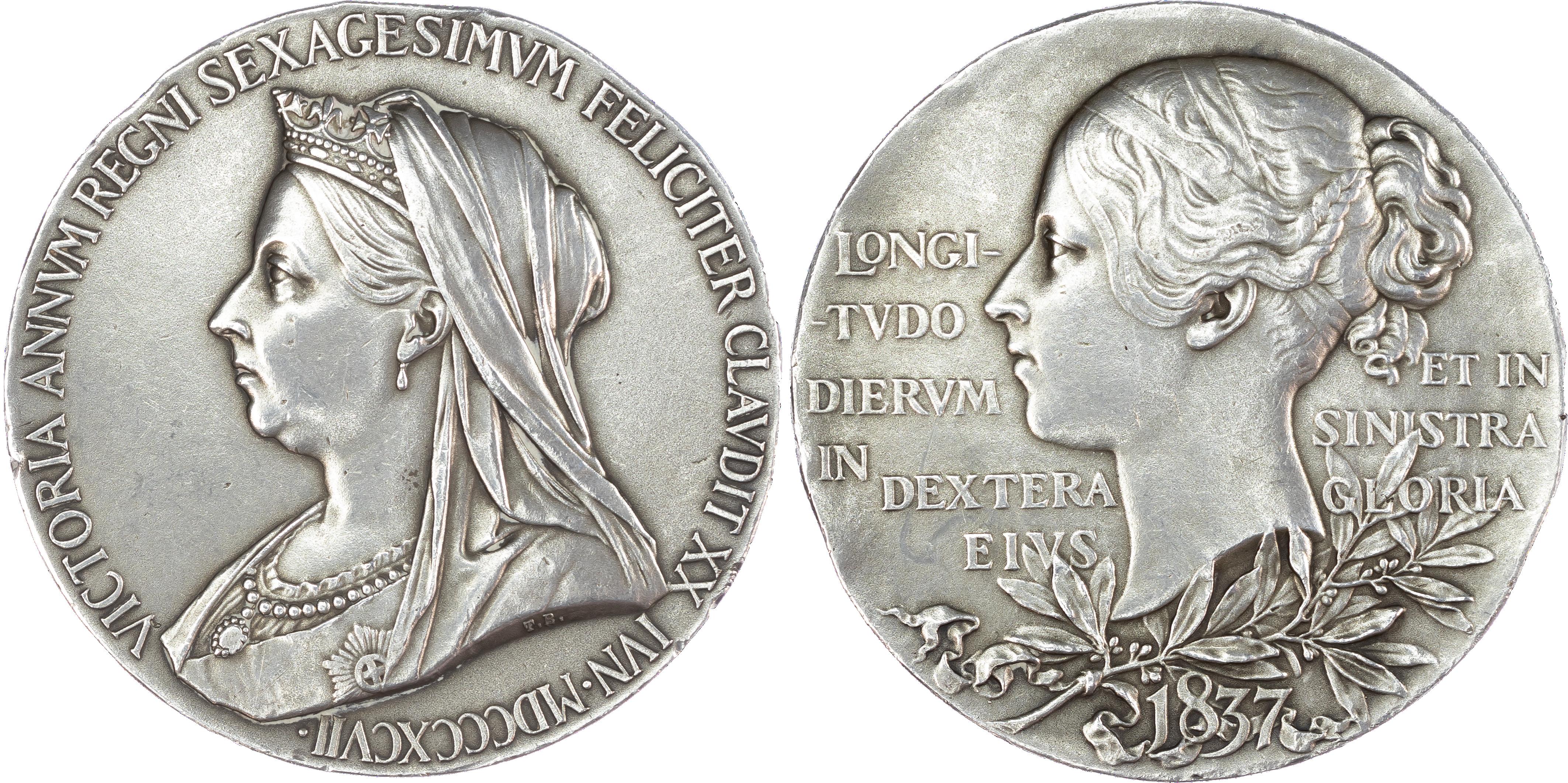 Victoria 1837-1901, Diamond Jubilee of Queen Victoria, 1897, Official Royal Mint Small Silver Medal
