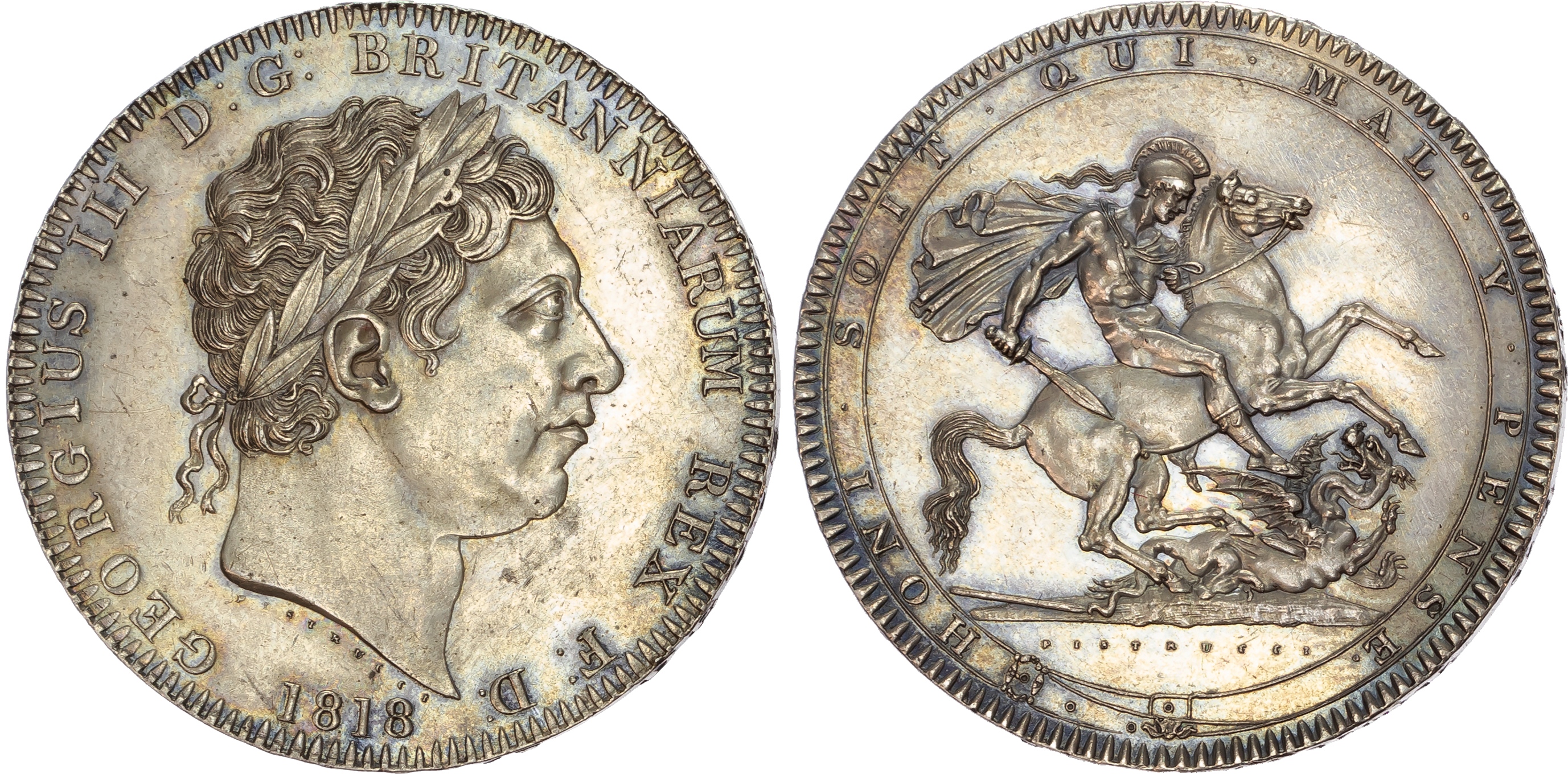 George III (1760-1820), Crown, 1818 LVIII