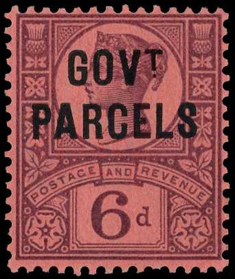 Officials; Govt. Parcels. 1887 6d purple...