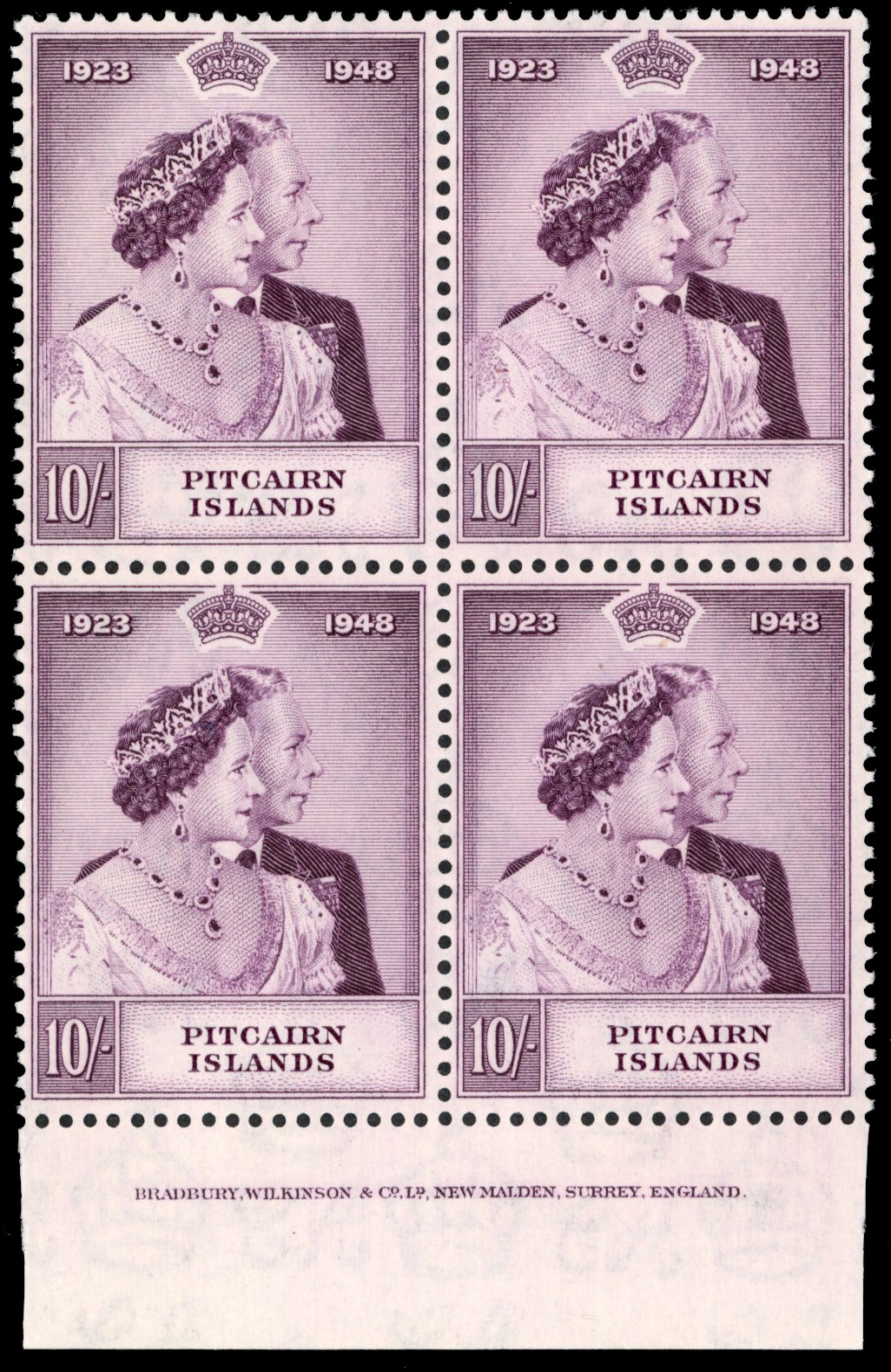 Pitcairn Islands SG 12 imprint block mint