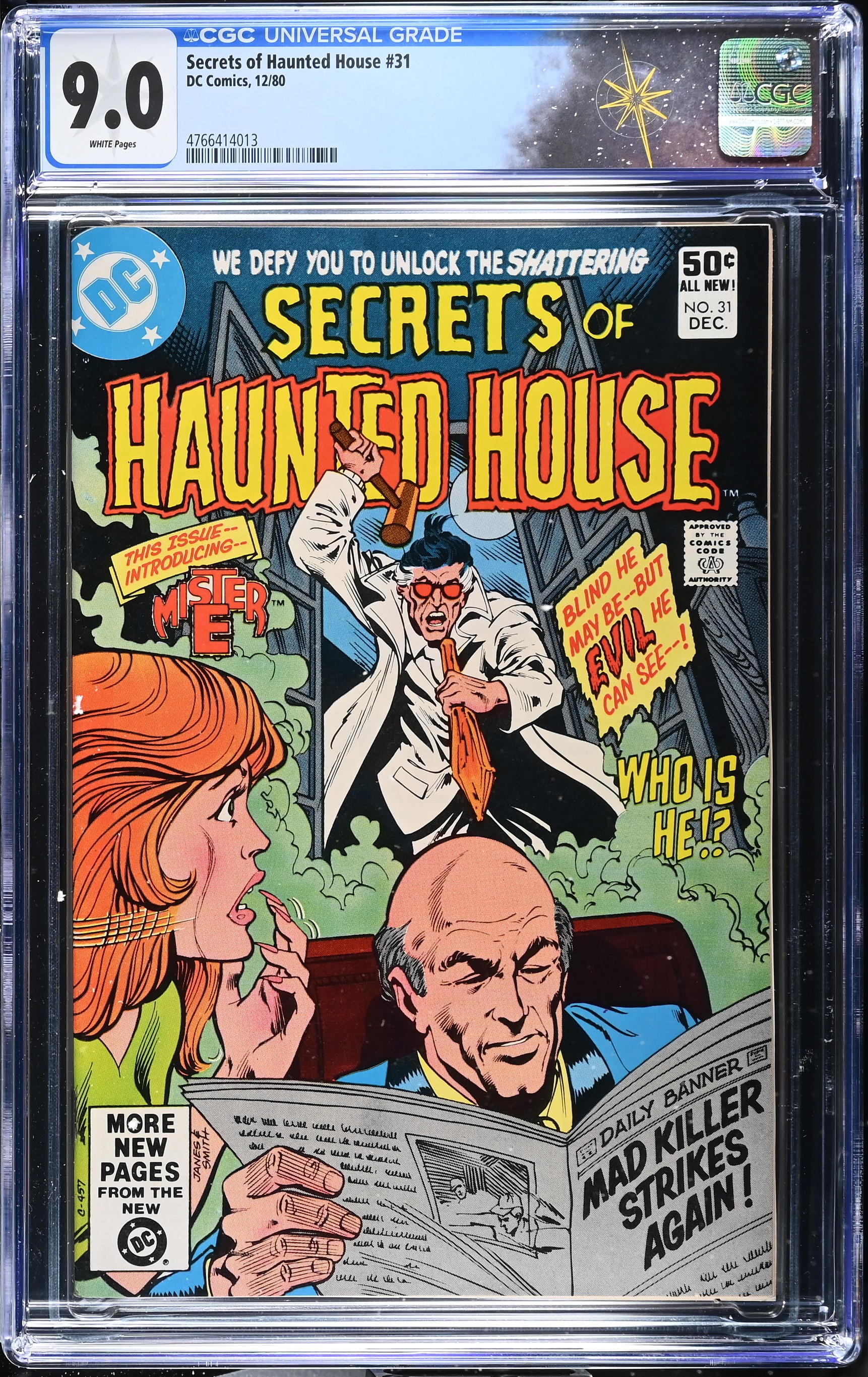 Secrets of Haunted House #31 CGC 9.0 1st Appearance of Mister E. (DC Comics, 1980) White Pages