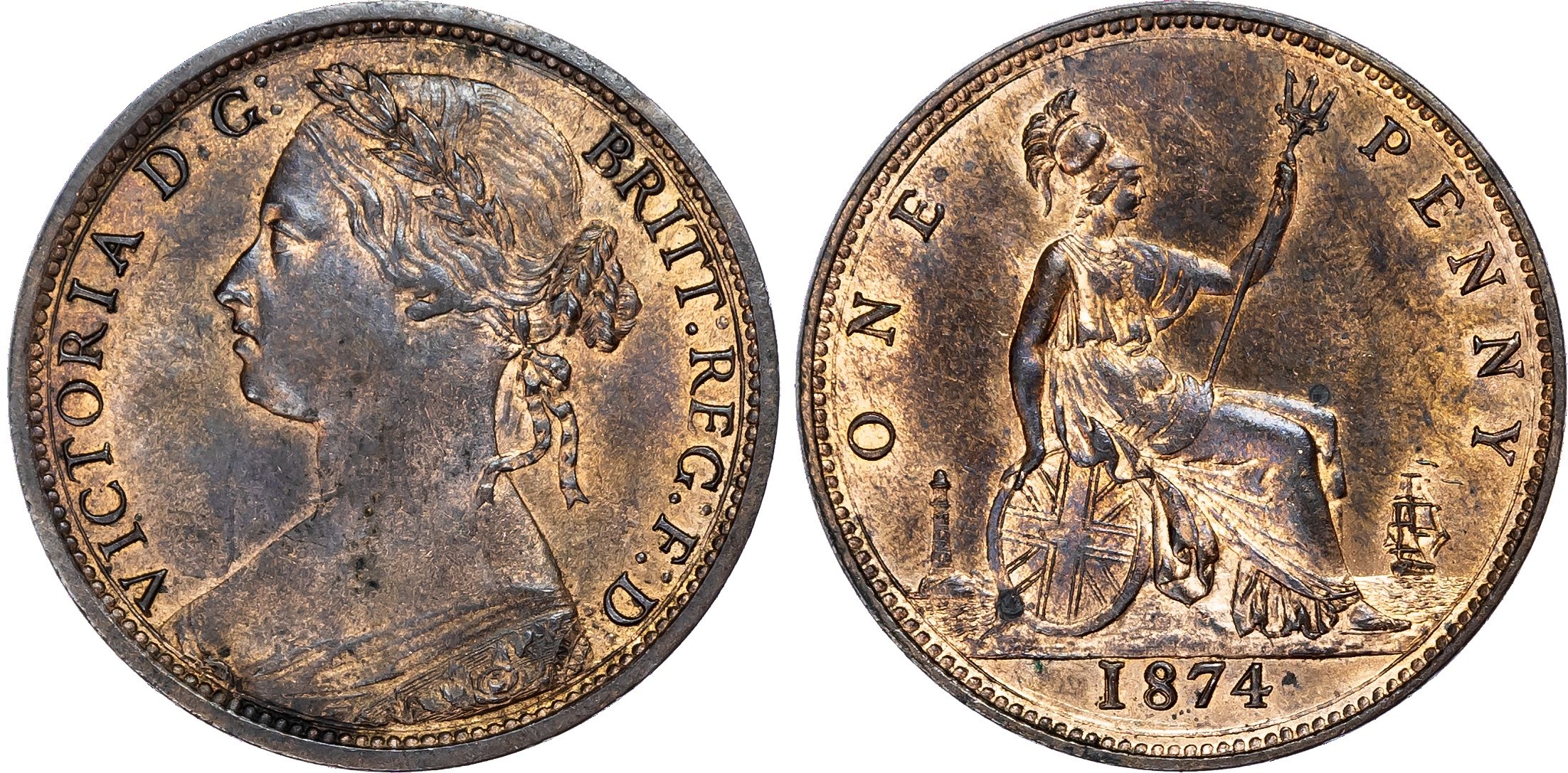 Victoria (1837-1901), Penny, 1874
