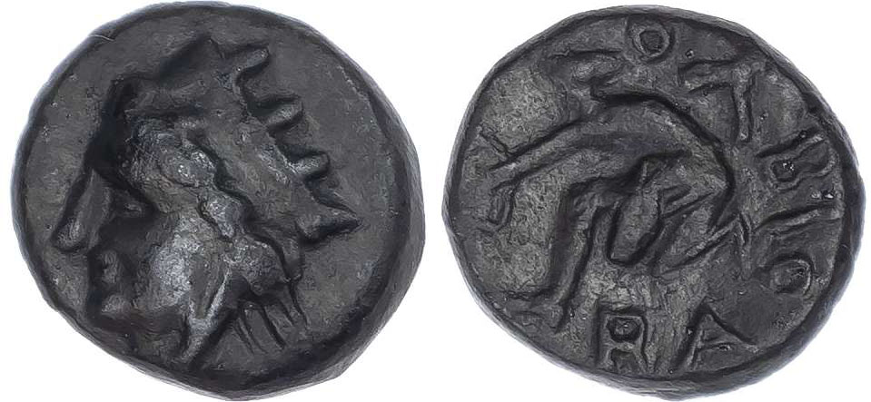 Skythia, Olbia Æ 13mm. Circa 300-275 BC. 