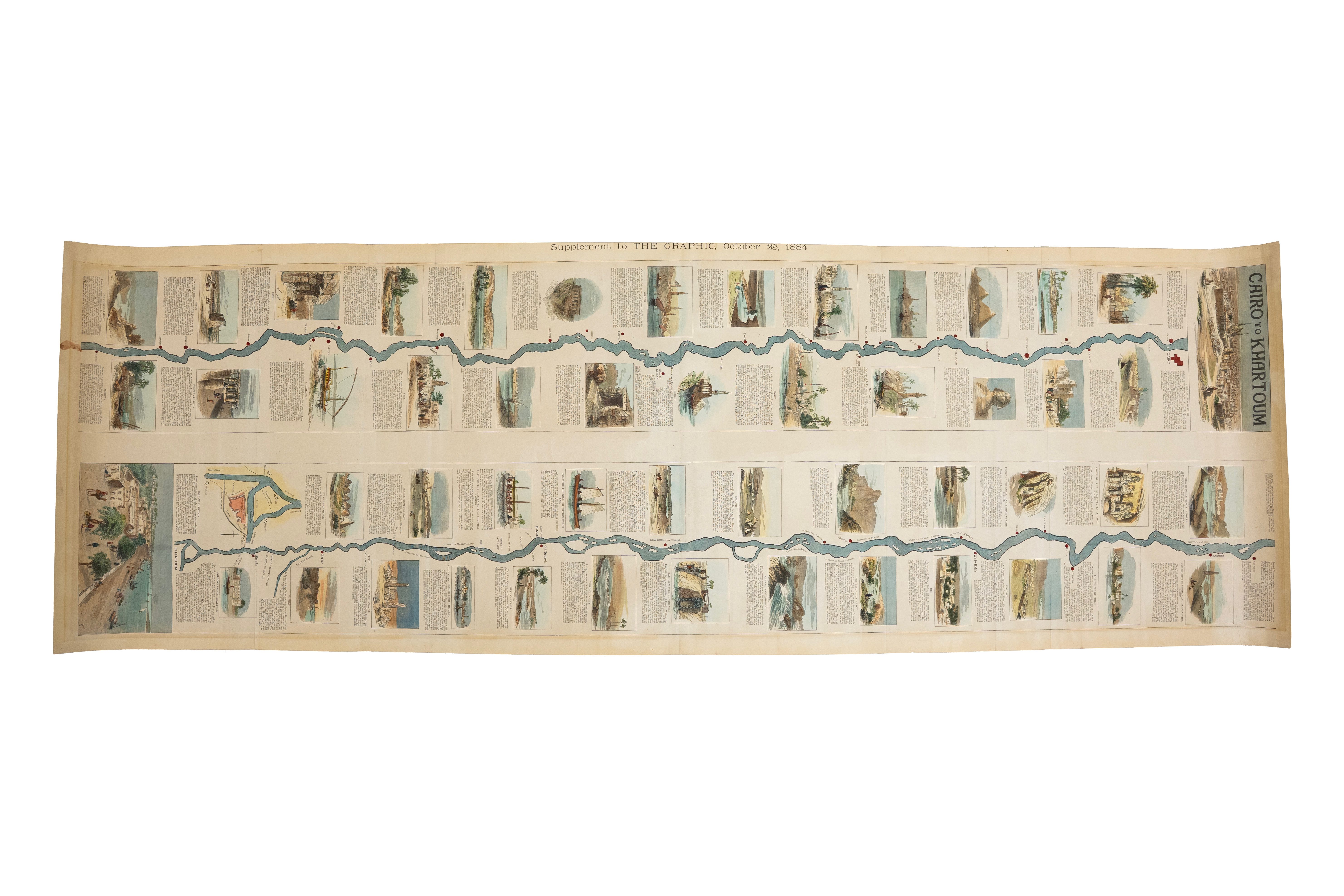 † Cairo to Khartoum: Illustrated map of the River Nile 