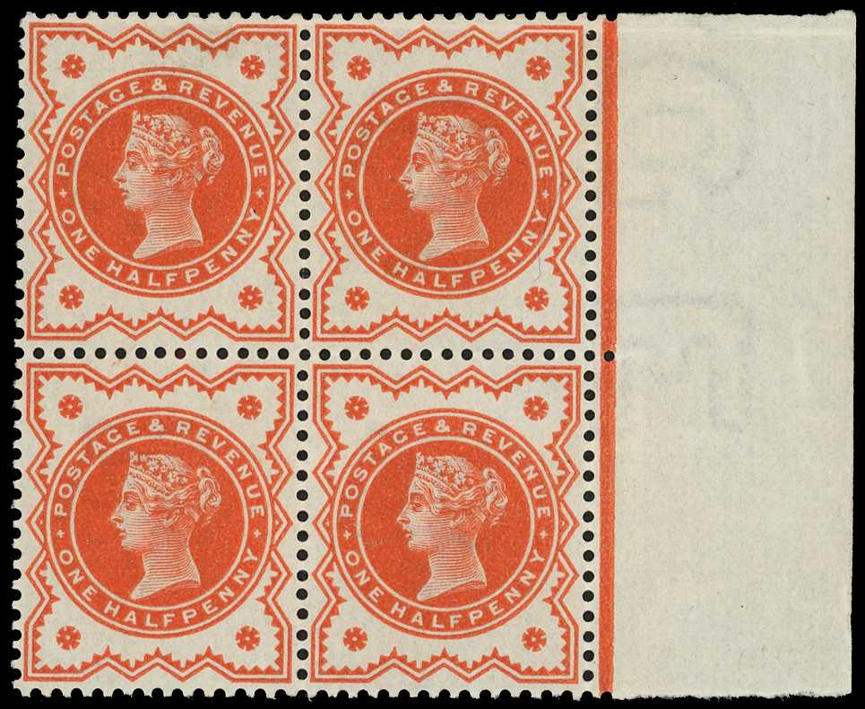 1887 ½d vermilion unmounted o.g. right...