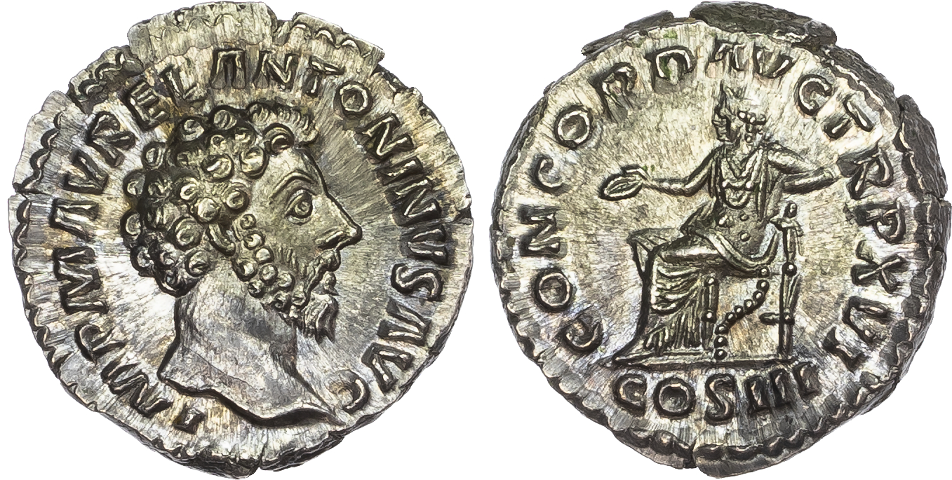 Marcus Aurelius (AD 161-180) AR Denarius, Rome, AD 162, 3.60g. 