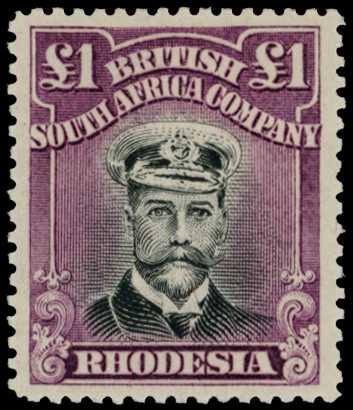 1923 £1 Head Die IIIB, perf 15, white...