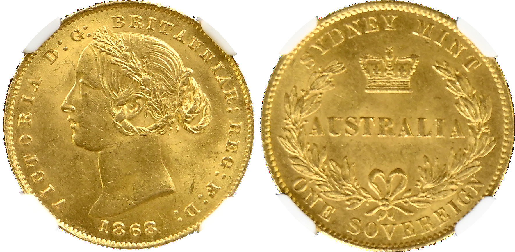 Australia, Victoria (1837-1901), gold Sovereign, 1868 - MS 62+