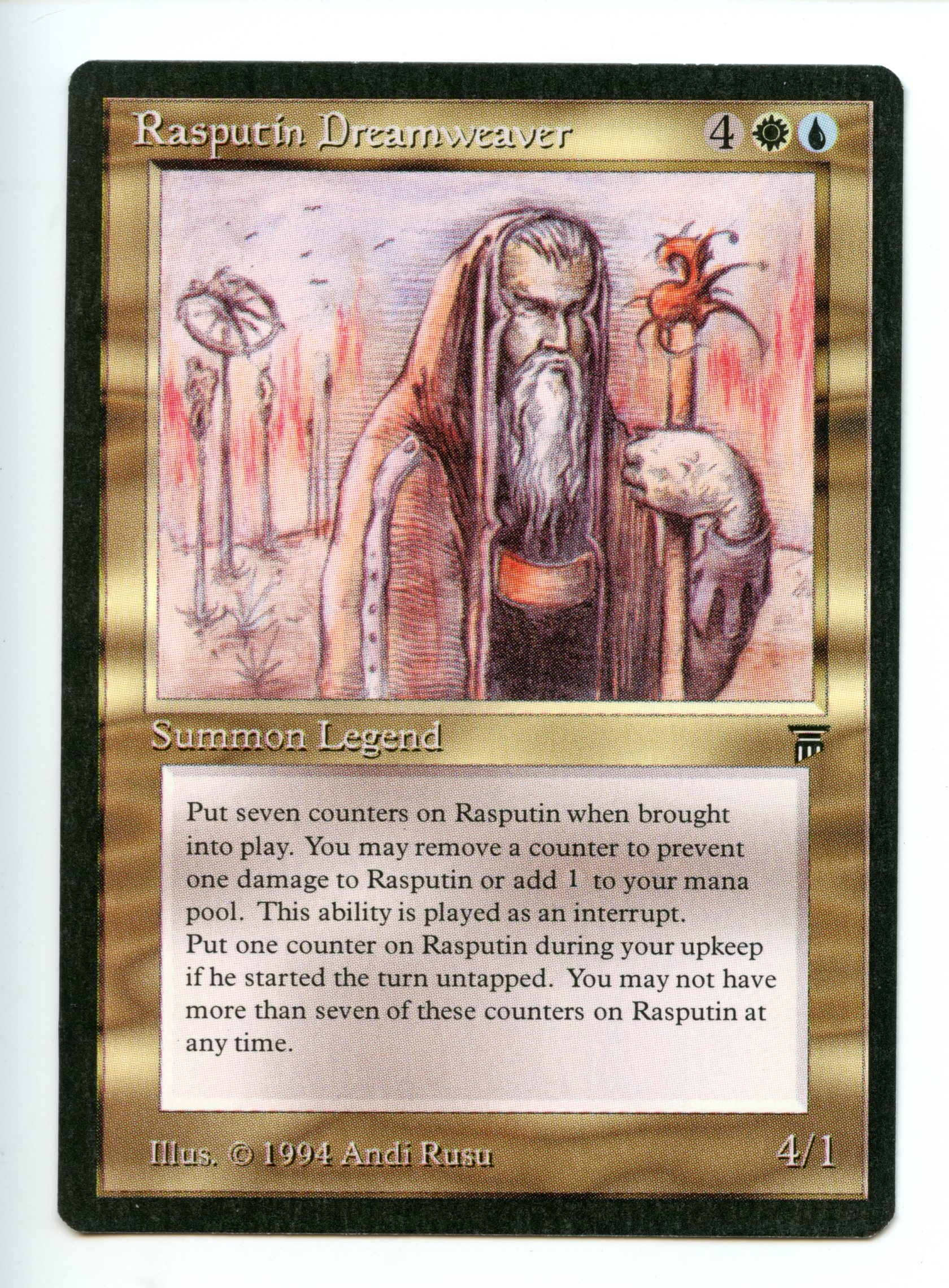 Magic The Gathering - Rasputin Dreamweaver - Legends - Near Mint Condition 