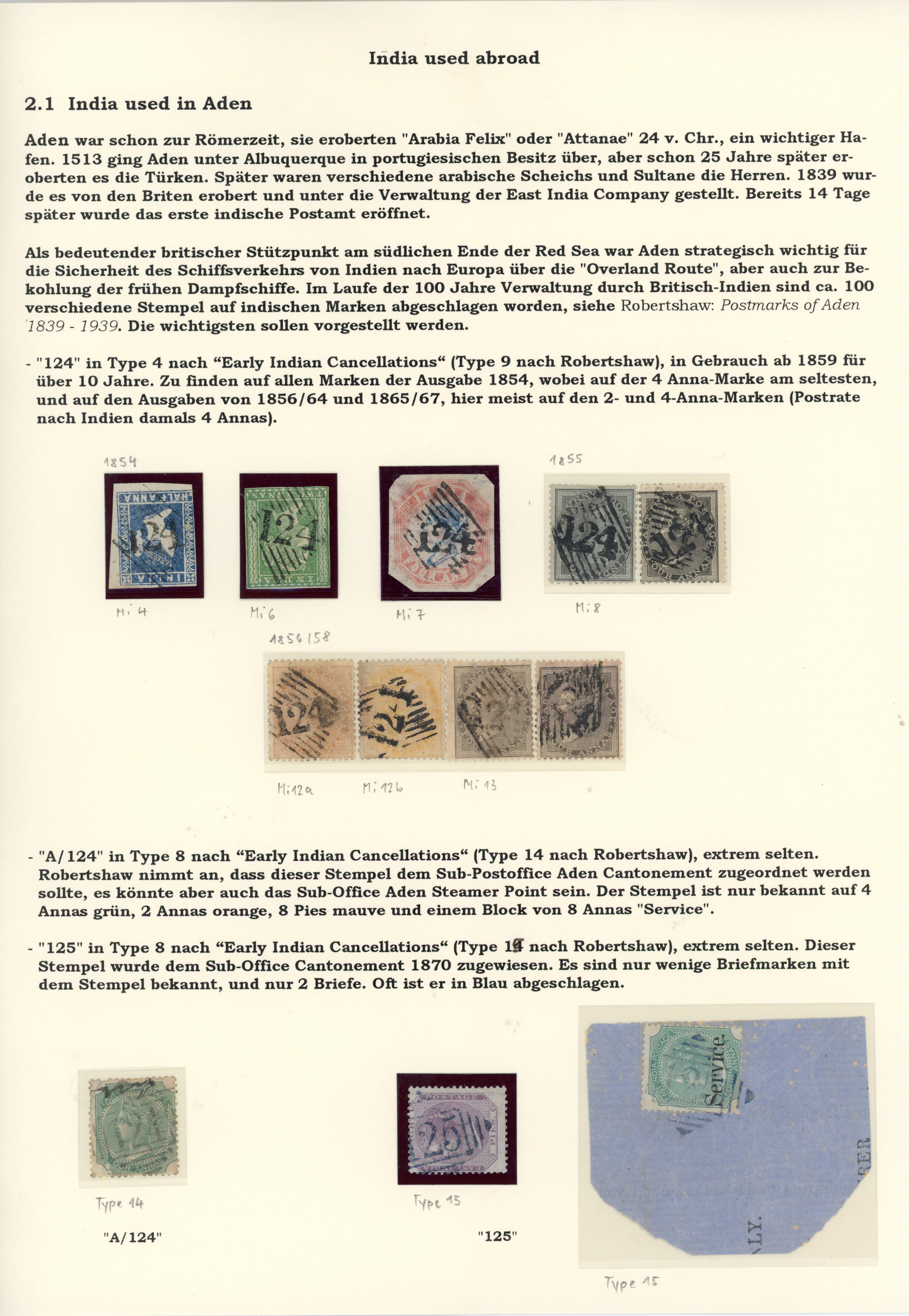 India Used Abroad in Aden collection