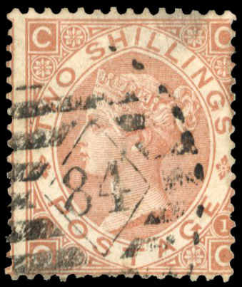 1880 2s brown a few shortish perfs at base still a representative used example SG 121