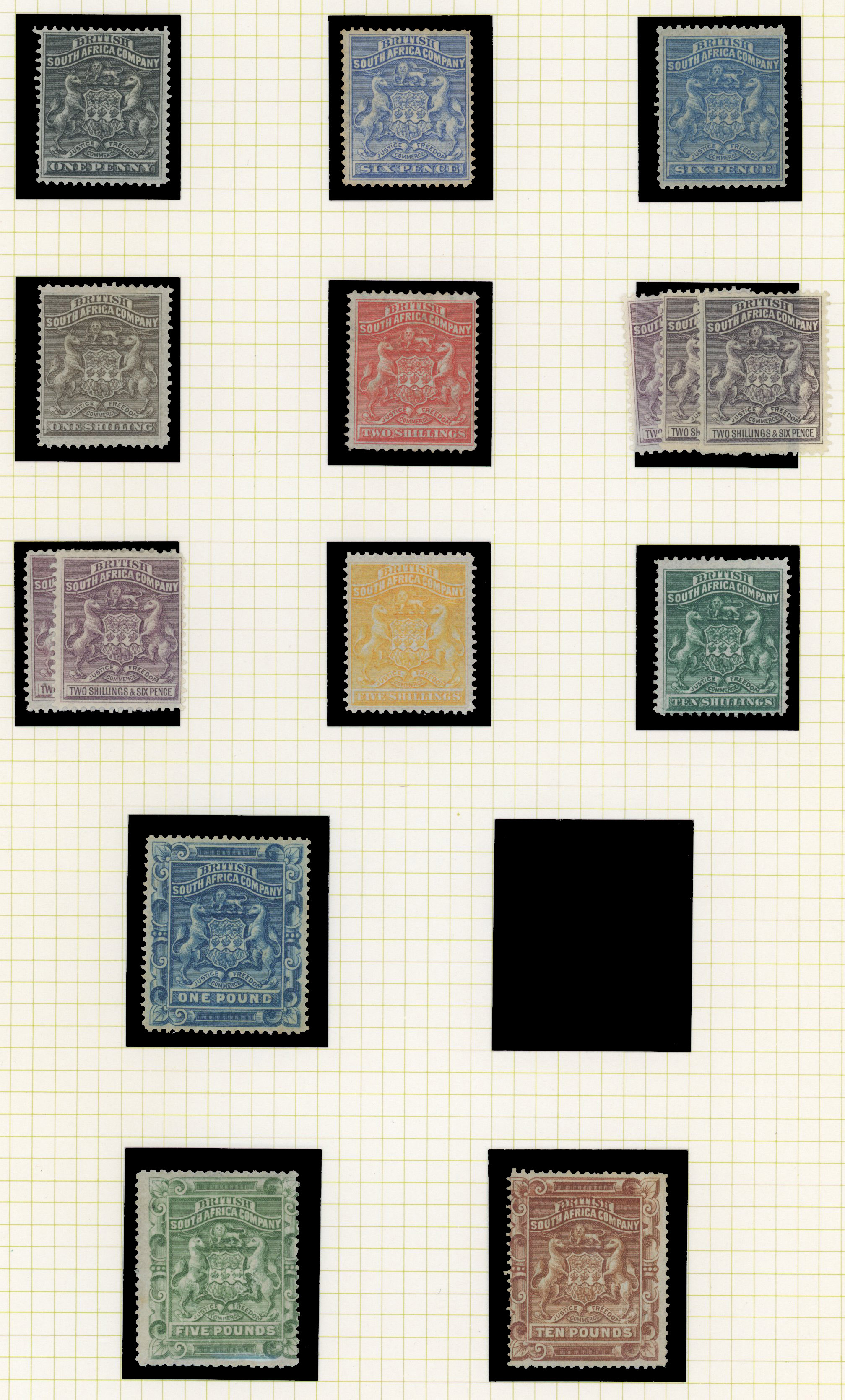 1892-94 mint and used selection arranged on album leaves