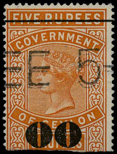 1890 80ct on 5r orange surcharge Type T101,...