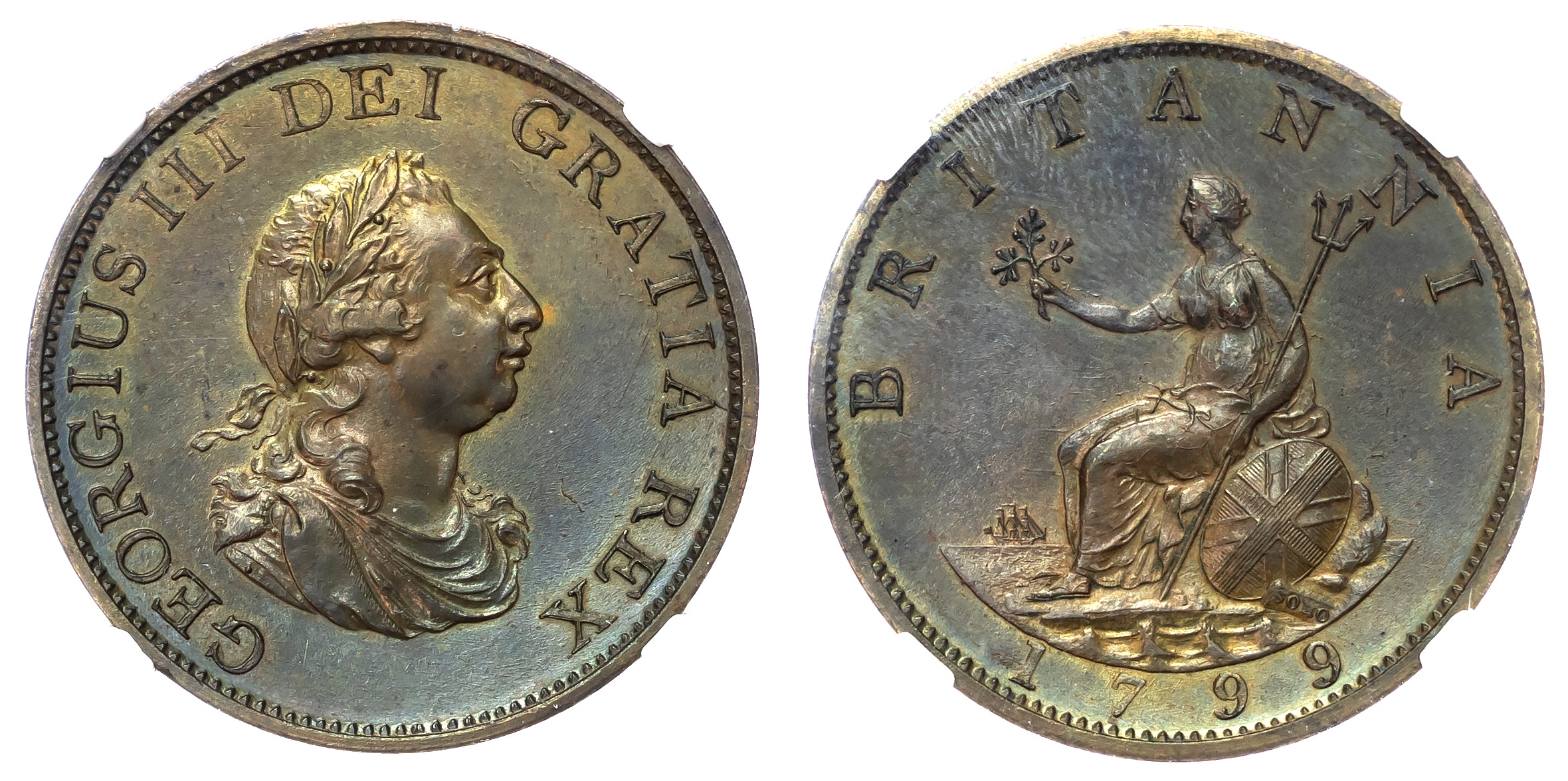 George III (1760-1820) Halfpenny, 1799, third issue, Soho mint, Birmingham.