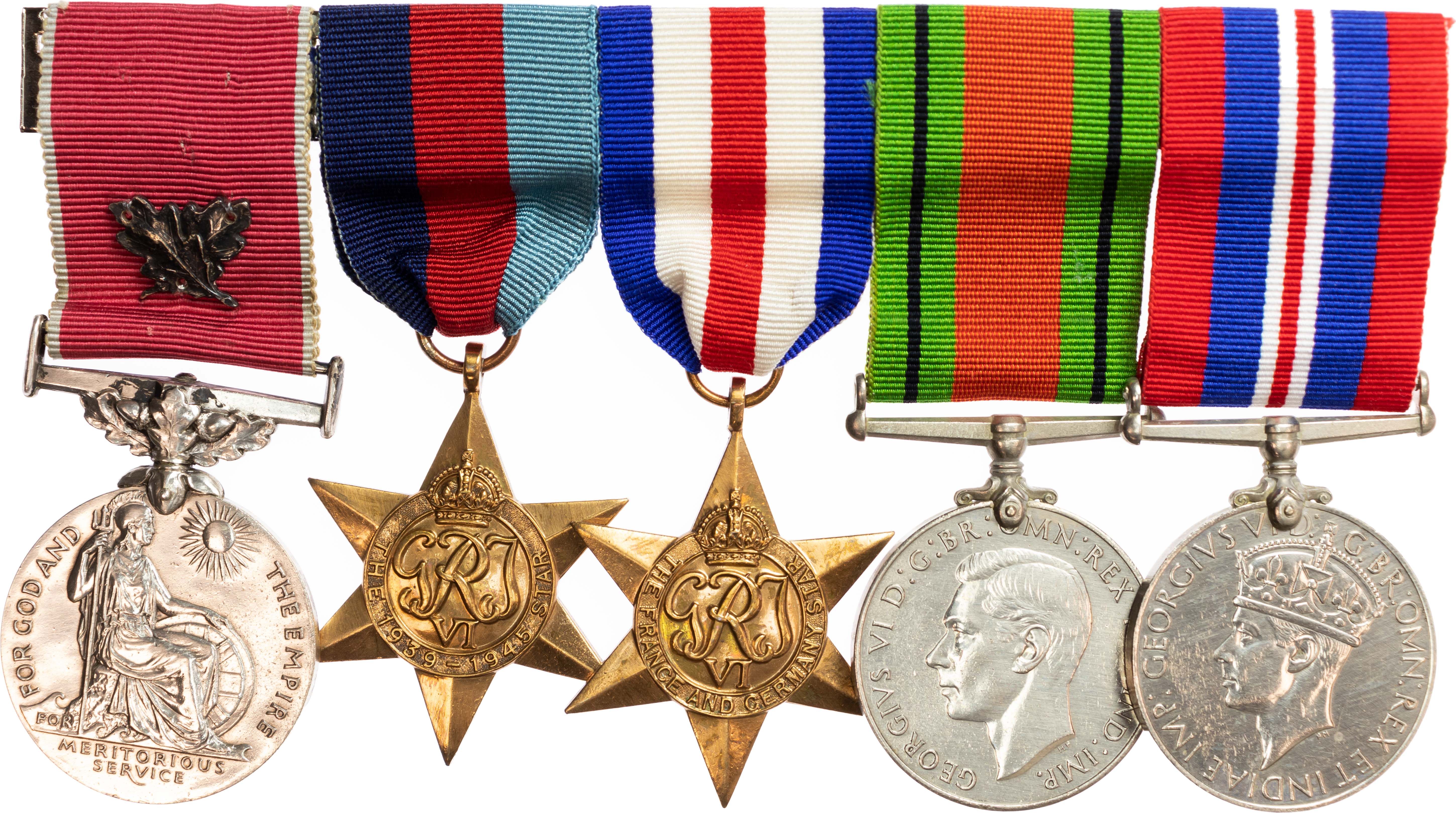Gallantry British Empire Medal, World War Two North West Europe Group of 5 to Ambulance Driver/Attendant Edward A. Quigley