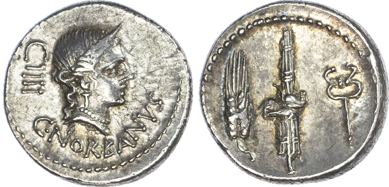 Roman Republic, C. Norbanus (83 BC) AR Denarius, mint of Rome, 4.08g.