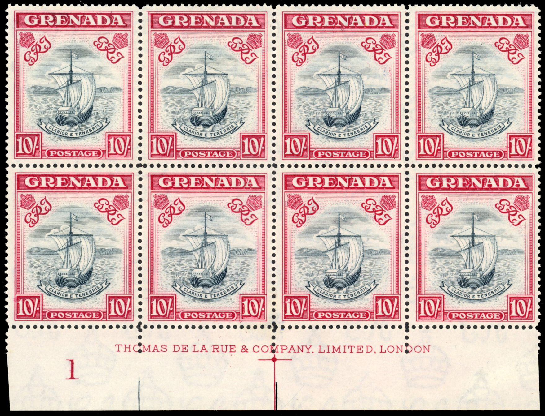 Grenada SG 163f imprint block mint