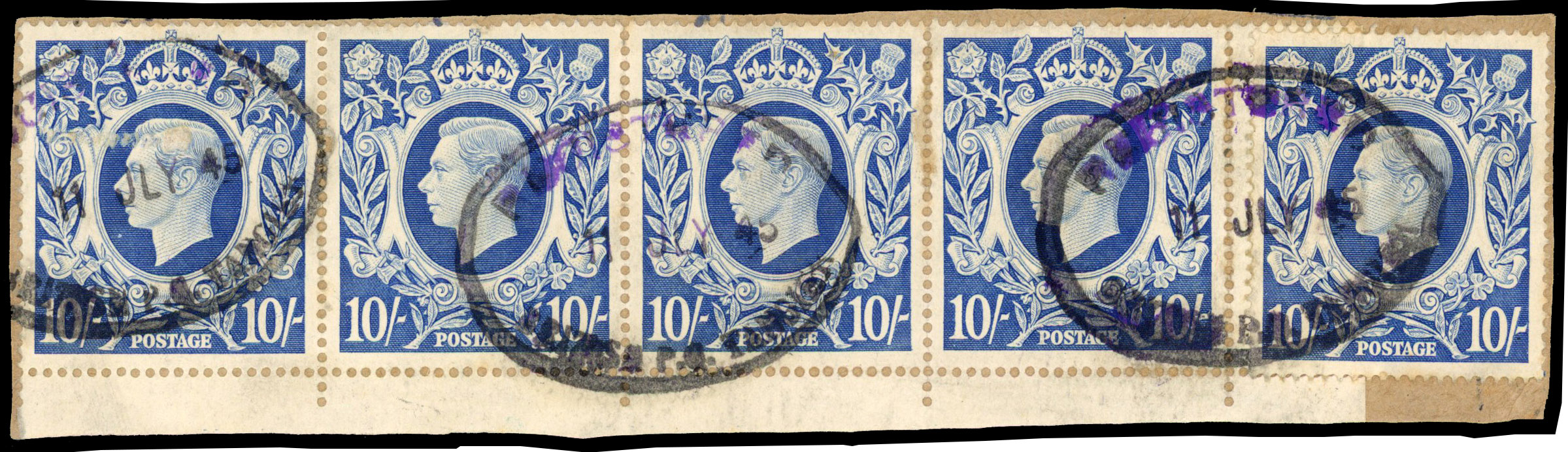 Morocco Agencies SG Z196 strip used