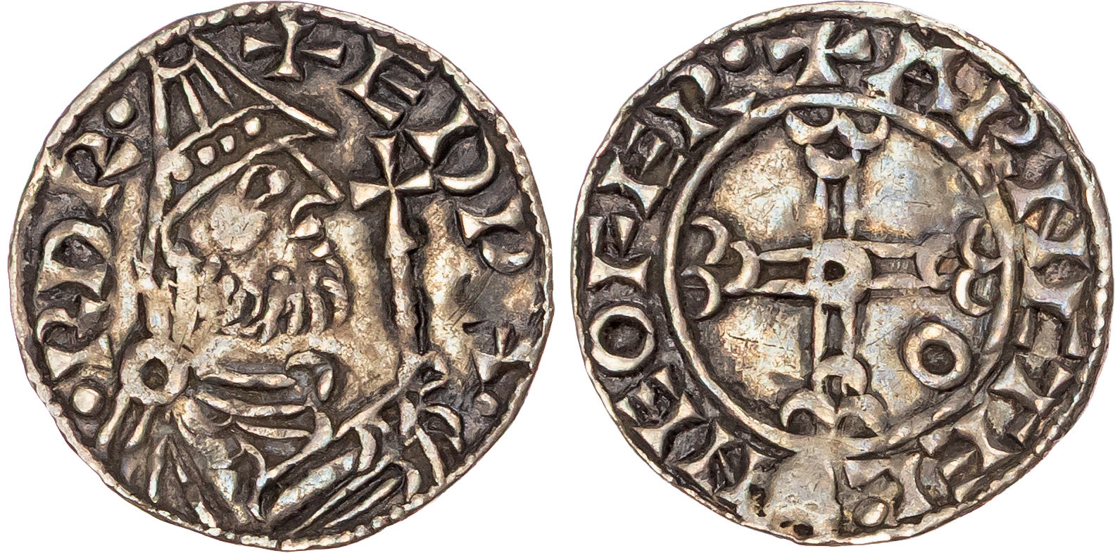 Edward the Confessor (1042-1066), AR Penny, Pointed Helmet Type (1035-6), York mint, Arncetel as moneyer.