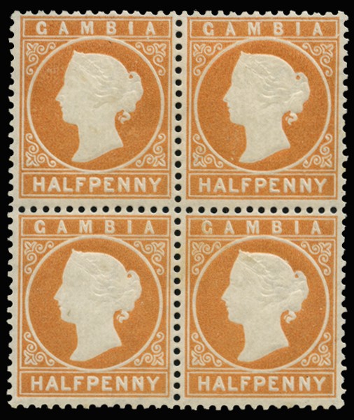 1880-81 ½d orange, wmk CC upright, comb perf...
