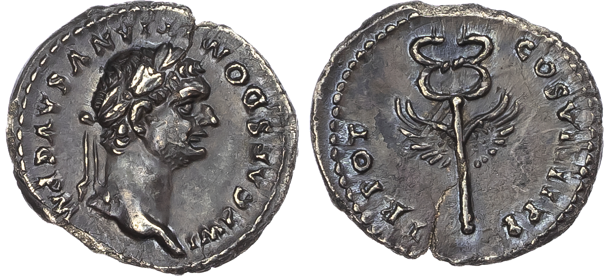 Domitian (AD 81-96) AR Quinarius, Rome, AD 83, 1.69g.