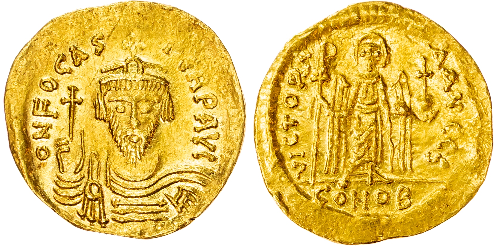 Focas (AD 602-610) AV Solidus, Constantinople, 4.40g. 